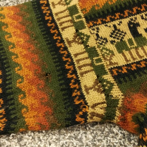 Alpaca Connection Sweater Wool Aztec Southwestern Tribal Hooded Full Zip Sz XL - Picture 5 of 9